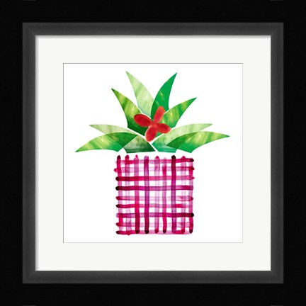 Framed Colorful Cactus V Print