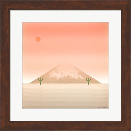 Framed Cactus Desert II Print