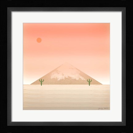 Framed Cactus Desert II Print