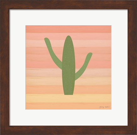 Framed Cactus Desert III Print