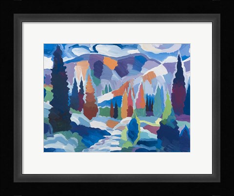Framed Creek among the Colors Print