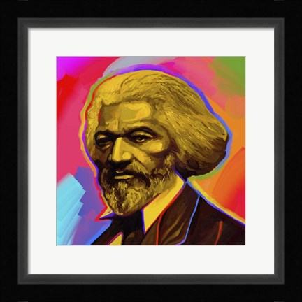 Framed Pop Art Fredrick Douglas Print