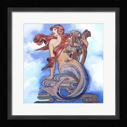 Framed Pop Art Mermaid Print