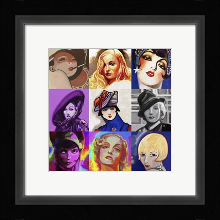 Framed Glamour Girls Print