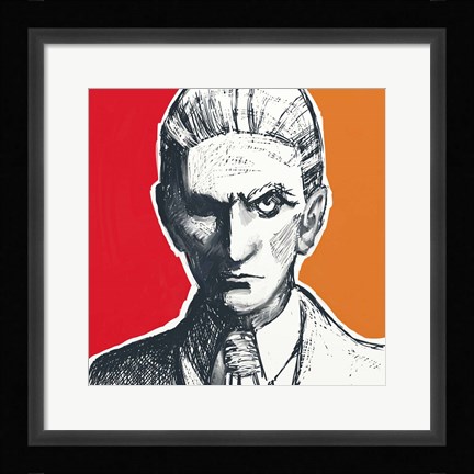 Framed Pop Art Franz Kafka Print