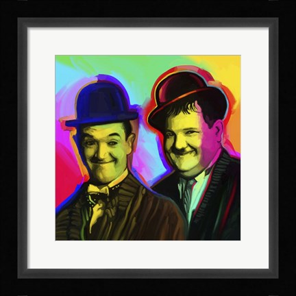 Framed Laurel Hardy Pop Art Print
