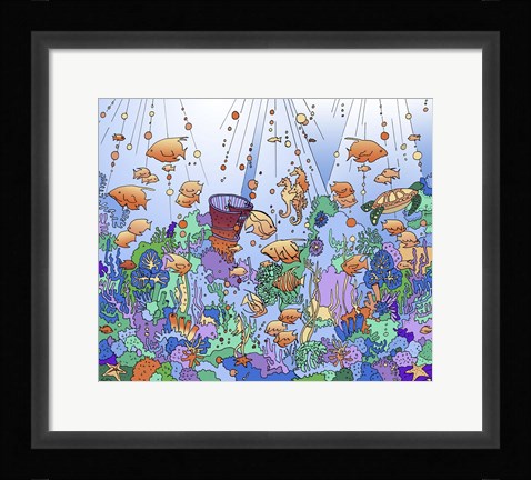 Framed Under The Sea 1 Print