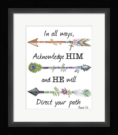 Framed Spiritual Arrows E Print