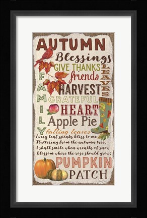 Framed Autumn Blessings-A Print