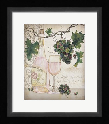 Framed Chateau Plout Wine-A Print