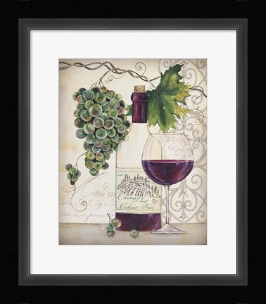 Framed Chateau Plout Wine-B Print