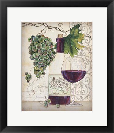 Framed Chateau Plout Wine-B Print