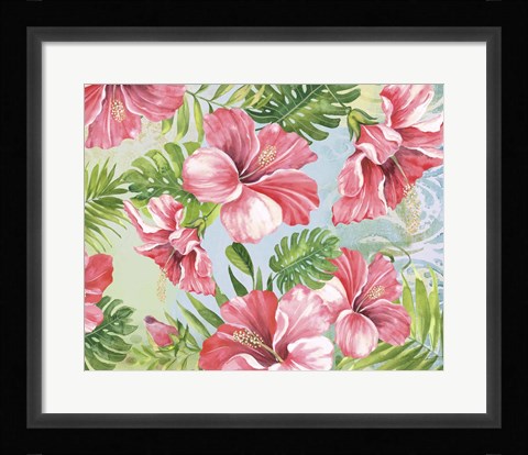 Framed Hibiscus Paradise II Print