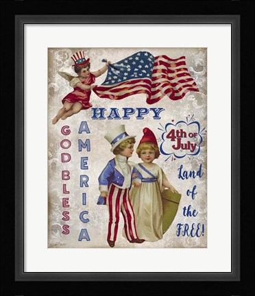 Framed Retro Patriotic-C Print