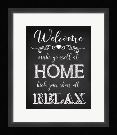 Framed Welcome Home - Black Print