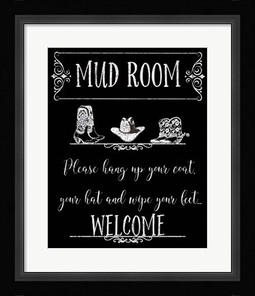 Framed Mud Room-D Print