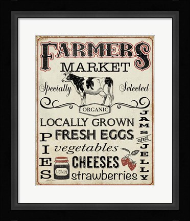 Framed Farmers Organic Market Print