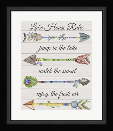 Framed Sentimental Arrows-Lake House Rules Print
