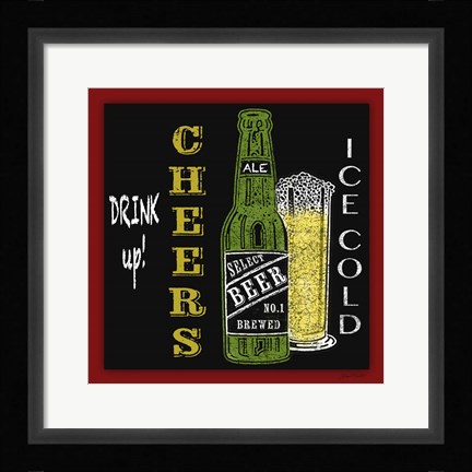 Framed Cheers Beer 1 Print
