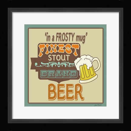Framed Frosty Beer Print