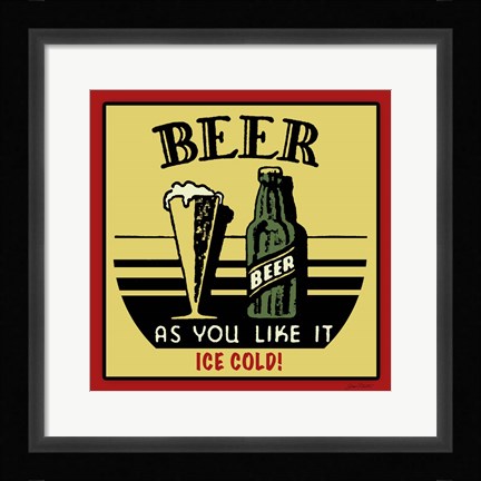 Framed Cold Beer Print
