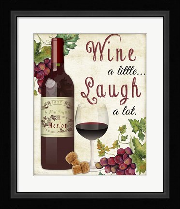 Framed Wine A Little Print