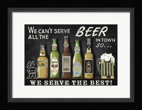 Framed Best Beer Sign Print