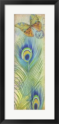 Framed Peacock Feather Souvenirs I Print