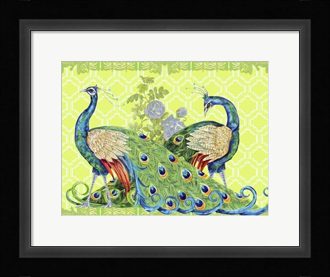 Framed Peacock Parade Print