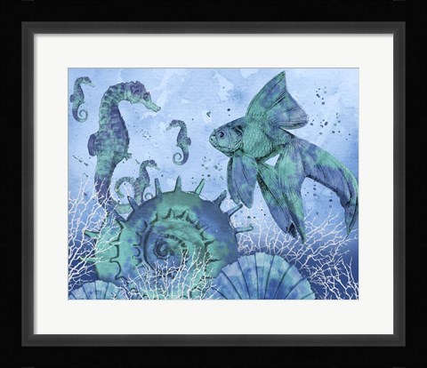 Framed Ocean Blues - B Print