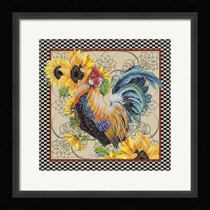 Framed Country Time Rooster - A Print