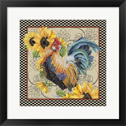 Framed Country Time Rooster - A Print