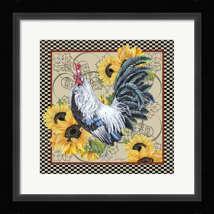 Framed Country Time Rooster - C Print