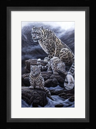 Framed Mother &amp; Cubs Print