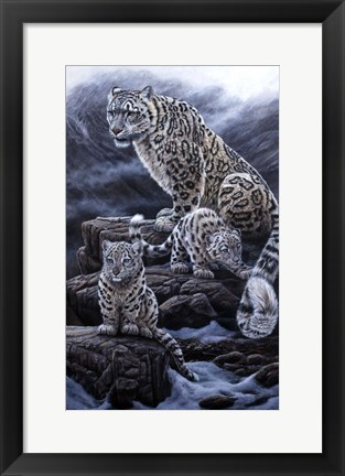 Framed Mother &amp; Cubs Print