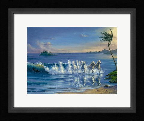 Framed Galloping Waves Print