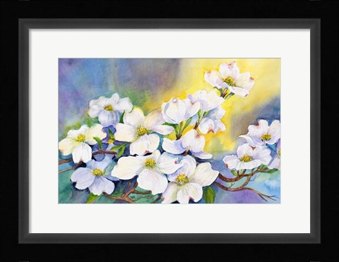 Framed Branch of Dogwood Print