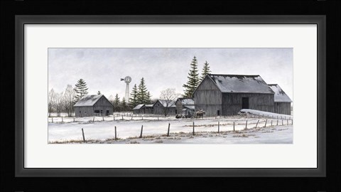 Framed Amish Winter Print