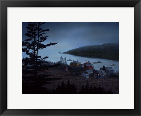 Framed Last Light Over Monhegan Print