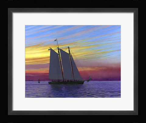 Framed Red Sky at Night Print