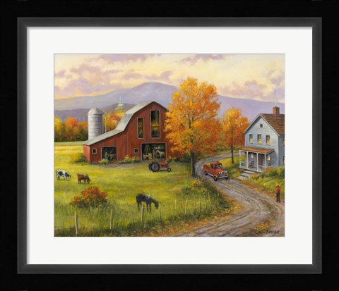 Framed Fall on the Farm Print