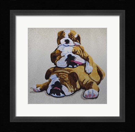 Framed Bulldogs Print
