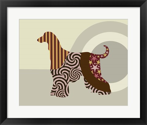 Framed Afghan Hound Dog Print