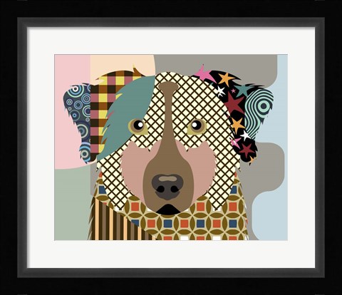 Framed Australian Shepherd Dog Print