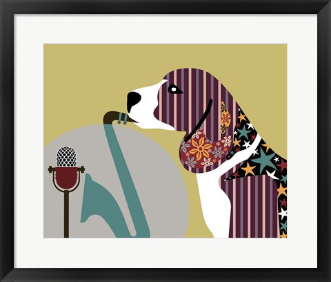 Framed Beagle Dog II Print