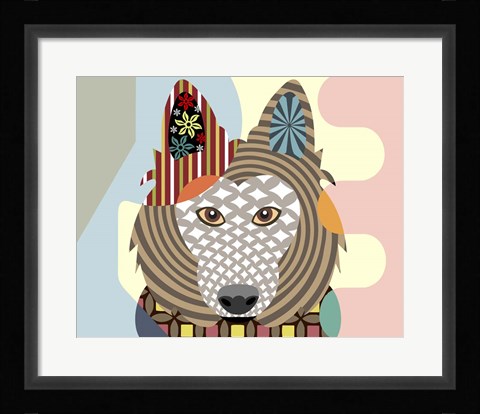 Framed Belgian Sheepdog Print