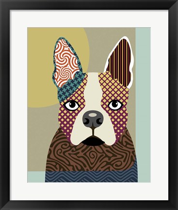 Framed Boston Terrier Print