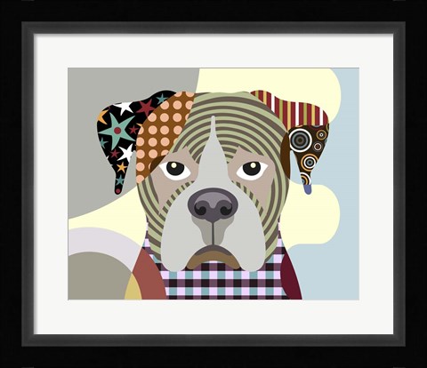 Framed Boxer Dog Print