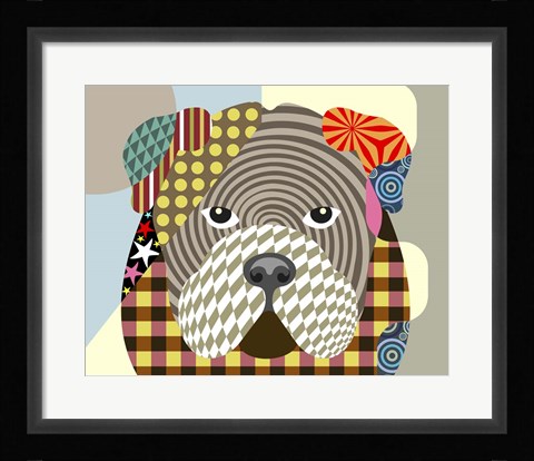Framed English Bulldog Print