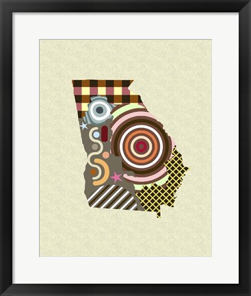 Framed Georgia State Map Print